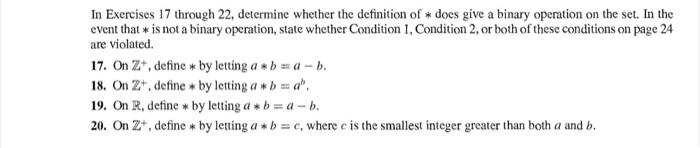 Solved * In Exercises 17 through 22, determine whether the | Chegg.com