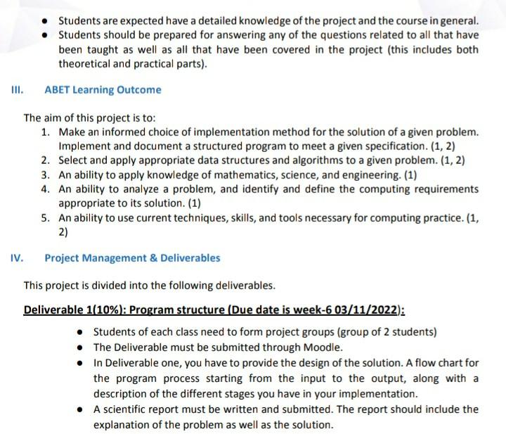 Solved I. Introduction Projects for CE students give an edge | Chegg.com