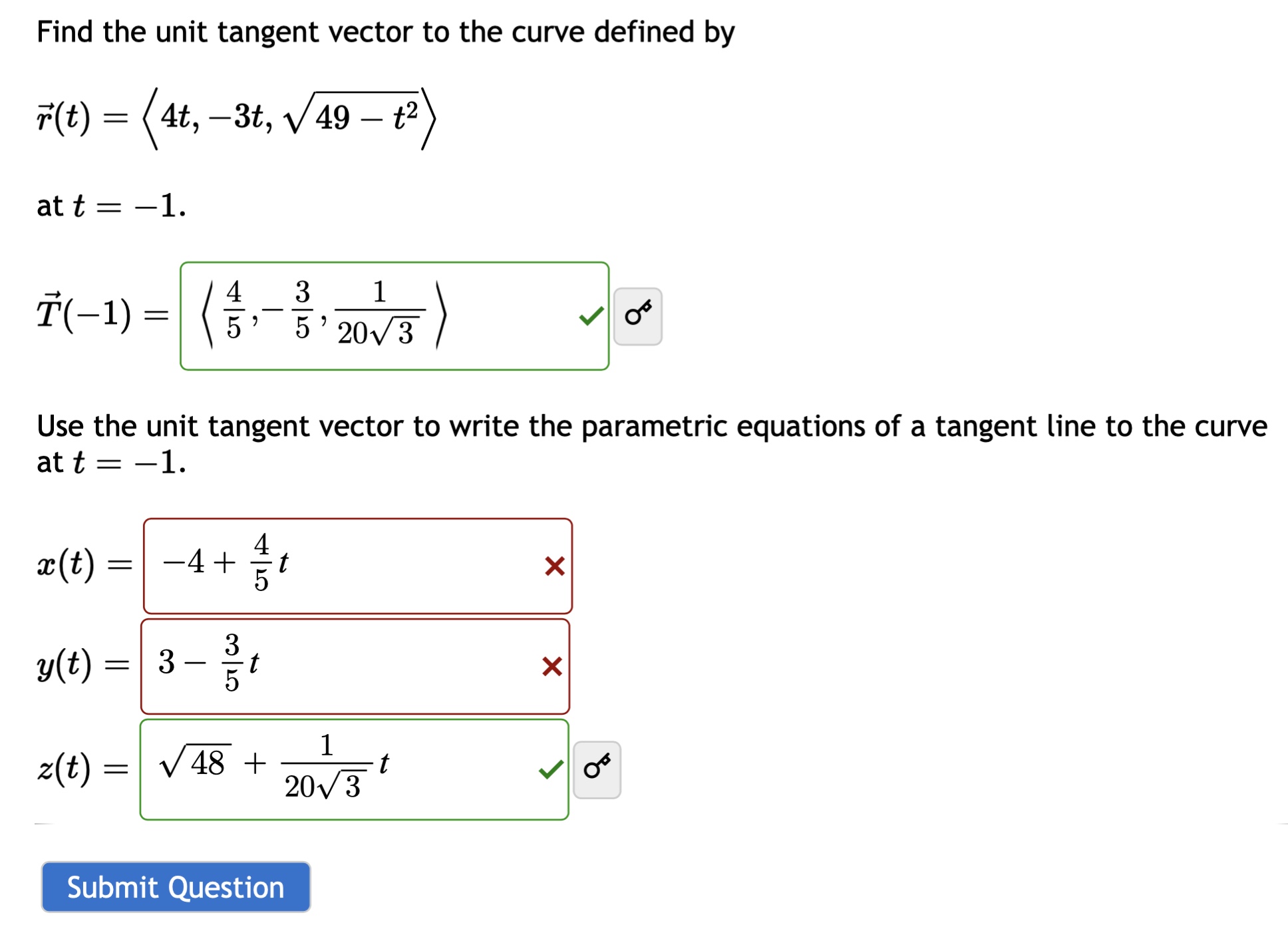 Solved Find The Unit Tangent Vector To The Curve Defined