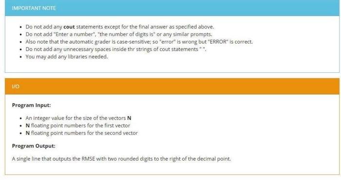 Solved Task-2-D: Root Mean Square Error Calculation Collapse | Chegg.com