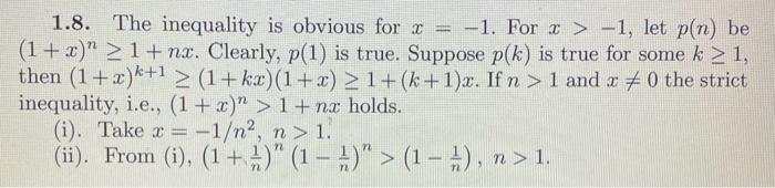 Solved Real Analysis. Please help with all parts of 1.8! The | Chegg.com