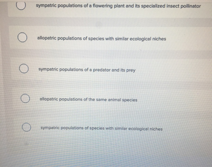 Solved Resource Partitioning What Type Of Populations Would 