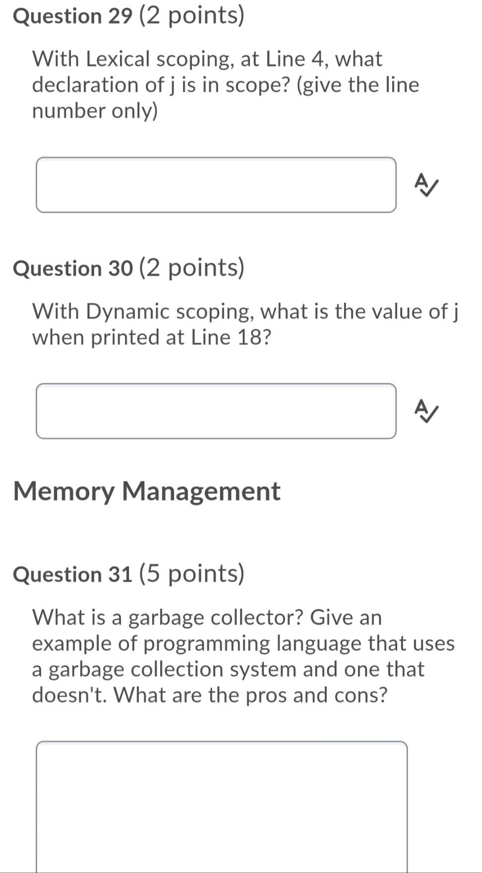 Solved Question 28 (4 points) Consider the following program | Chegg.com