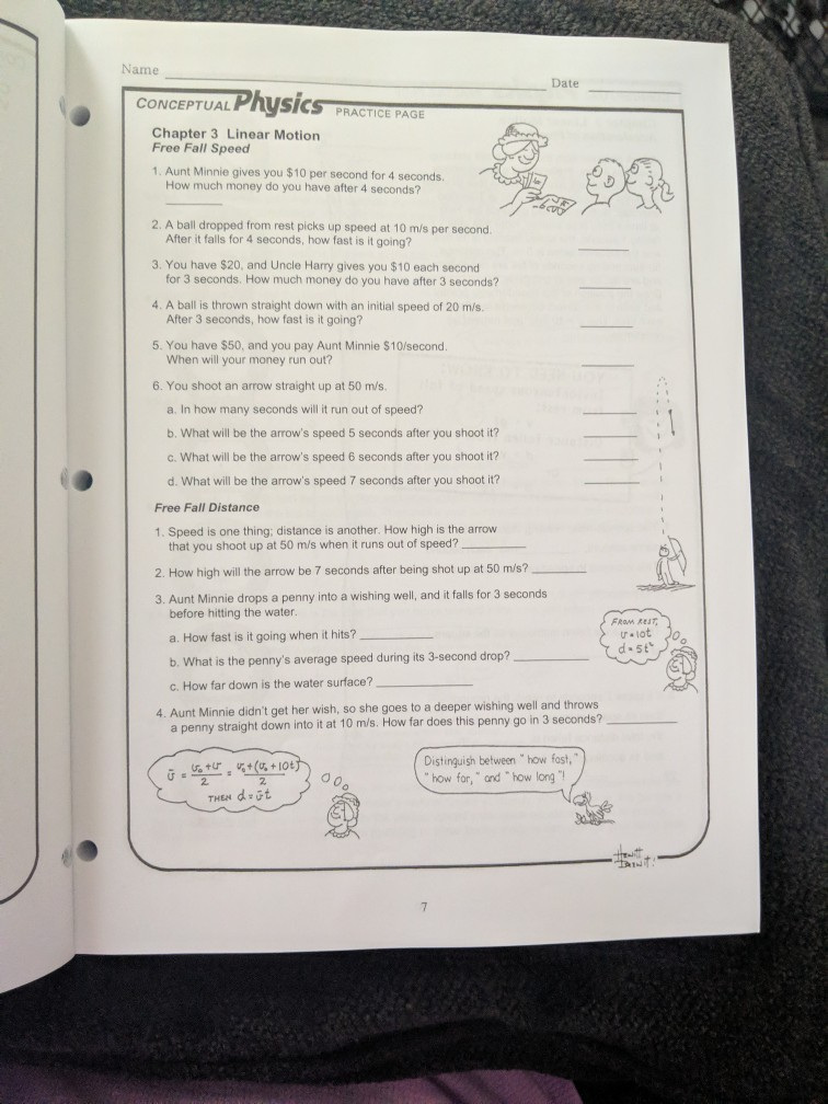 Solved Name Date CONCEPTUAL Physics PRACTICE PAGE Chapter 3 Chegg