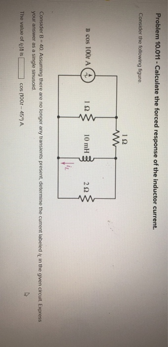 Solved Problem 10.011 - Calculate the forced response of the | Chegg.com