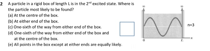 Solved A particle in a rigid box of length Lis in the 2nd | Chegg.com