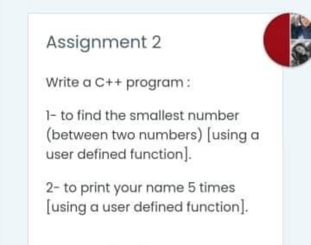 Solved Assignment 2 Write a C++ program: 1- to find the | Chegg.com