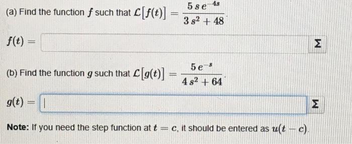 Solved (a) Find the function f such that | Chegg.com