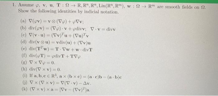 Solved 1 Assume Y V U T Rr R Lin R R W 2 Are Chegg Com