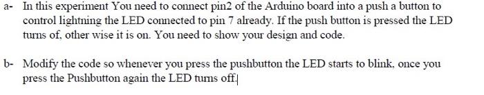 Solved a- In this experiment You need to connect pin2 of the | Chegg.com