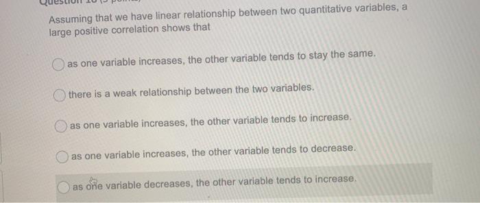 Solved Assuming that we have linear relationship between two | Chegg.com