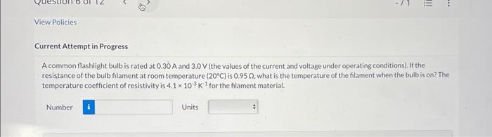 Solved A common flashlight bulb is rated at 0.30 A and 3.0 V | Chegg.com