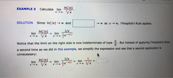 Solved Example 3 Calculate Lim In 3x Solution Since In 3 Chegg Com