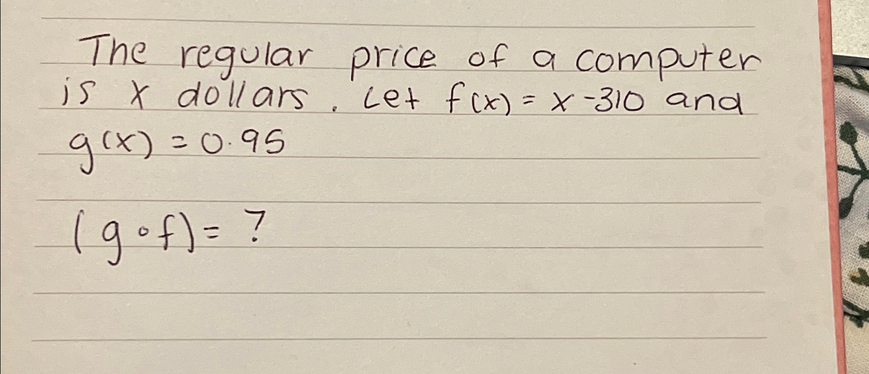 Solved The regular price of a computer is x ﻿dollars. Let | Chegg.com