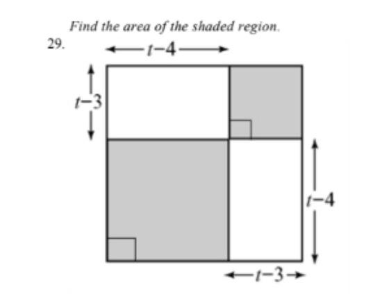 Solved Find the area of the shaded region. | Chegg.com