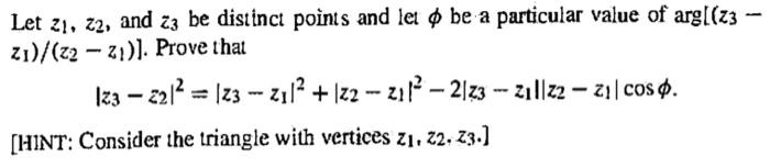 Solved Let Z1z2 And Z3 Be Distinct Points And Let ϕ Be A 8496