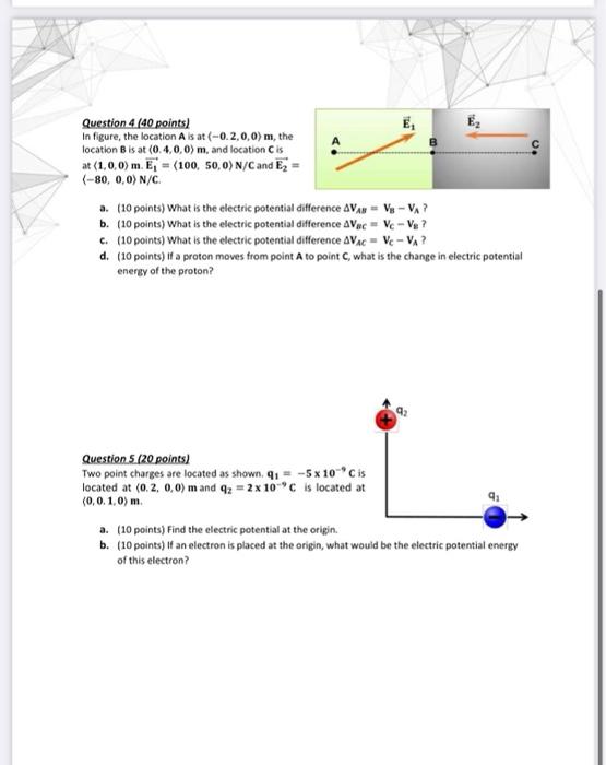 Solved Question 4 40 Points E In Figure The Location A Chegg Com