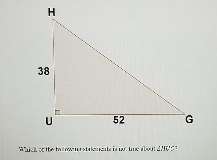 Solved H 38 U 52 G Which Of The Following Statements Is N Chegg Com