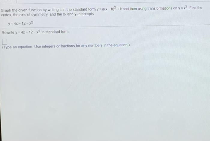 Solved Graph The Given Function By Writing It In The Chegg Com