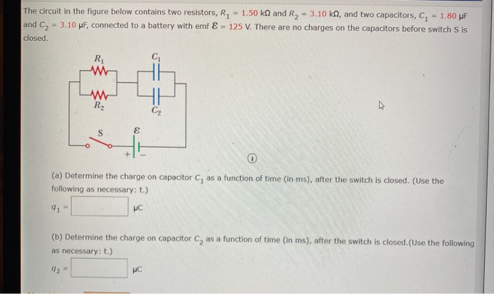 Solved The circuit in the figure below contains two | Chegg.com