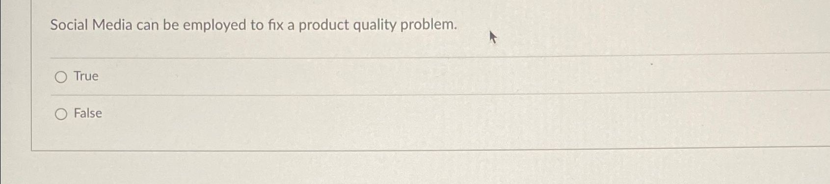 Solved Social Media can be employed to fix a product quality | Chegg.com