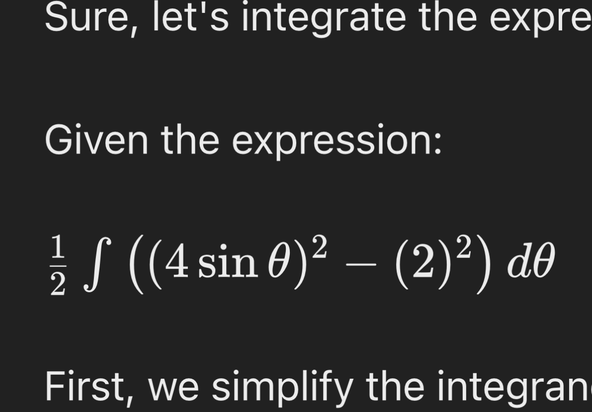 Solved Sure, let's integrate the expreGiven the | Chegg.com