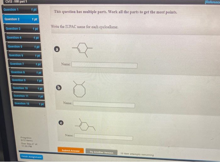 Solved Question 1 1 pt This question has multiple parts. | Chegg.com