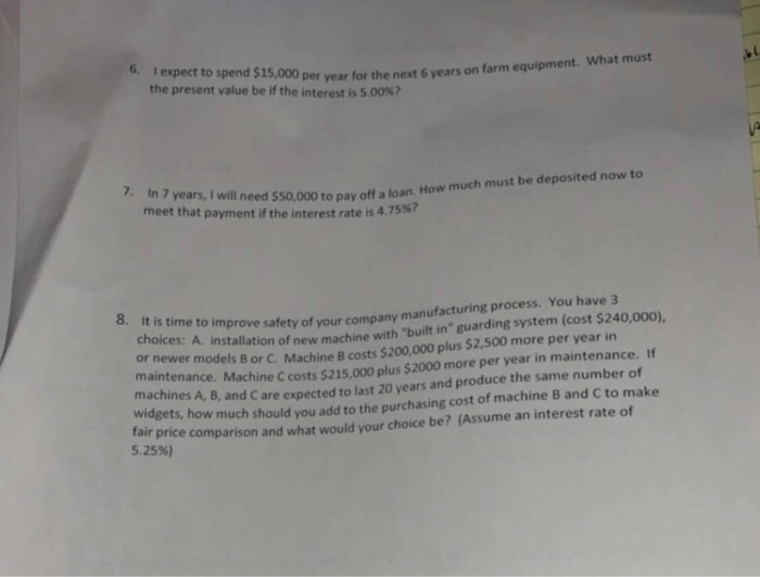 Solved Engineering Economy Problems 40 Points Using The | Chegg.com