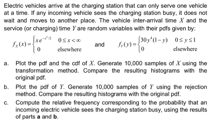 Electric Vehicles Arrive At The Charging Station That | Chegg.com