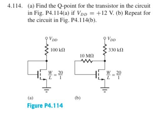 Solved (a) Find the Q-point for the transistor in the | Chegg.com