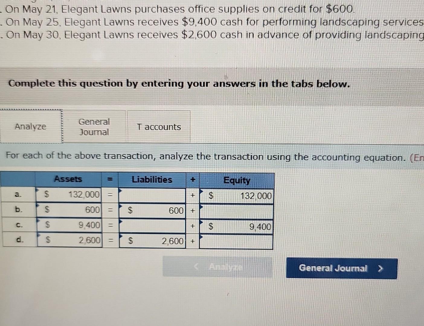 Solved For each transaction, (1) analyze the transaction | Chegg.com