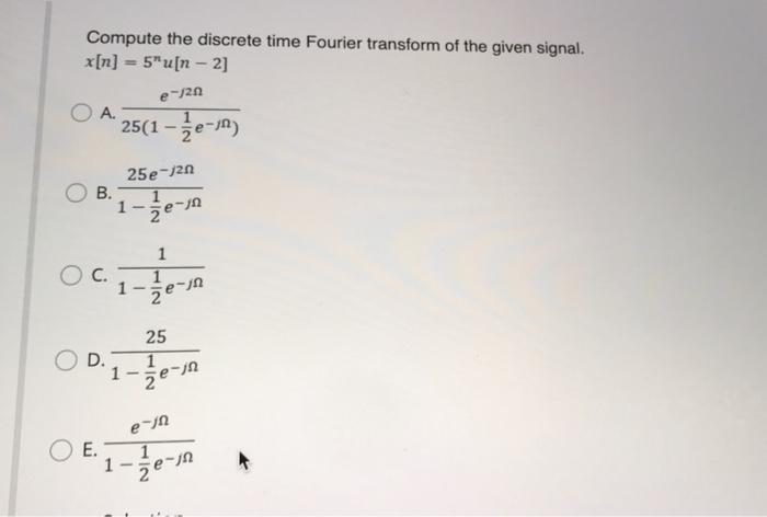 Solved Compute the discrete time Fourier transform of the | Chegg.com