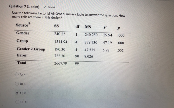 Solved Question 7 (1 point) Saved Use the following | Chegg.com