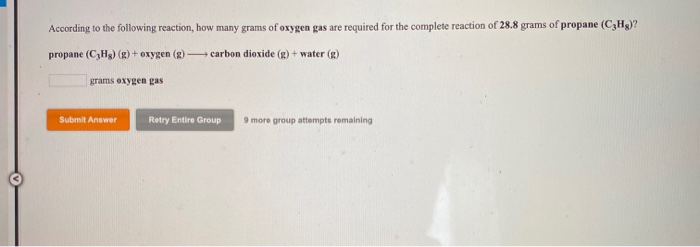 Solved According To The Following Reaction How Many Grams