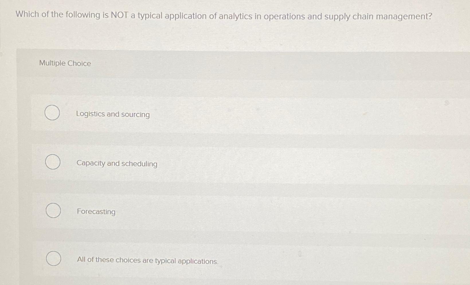 Solved Which of the following is NOT a typical application