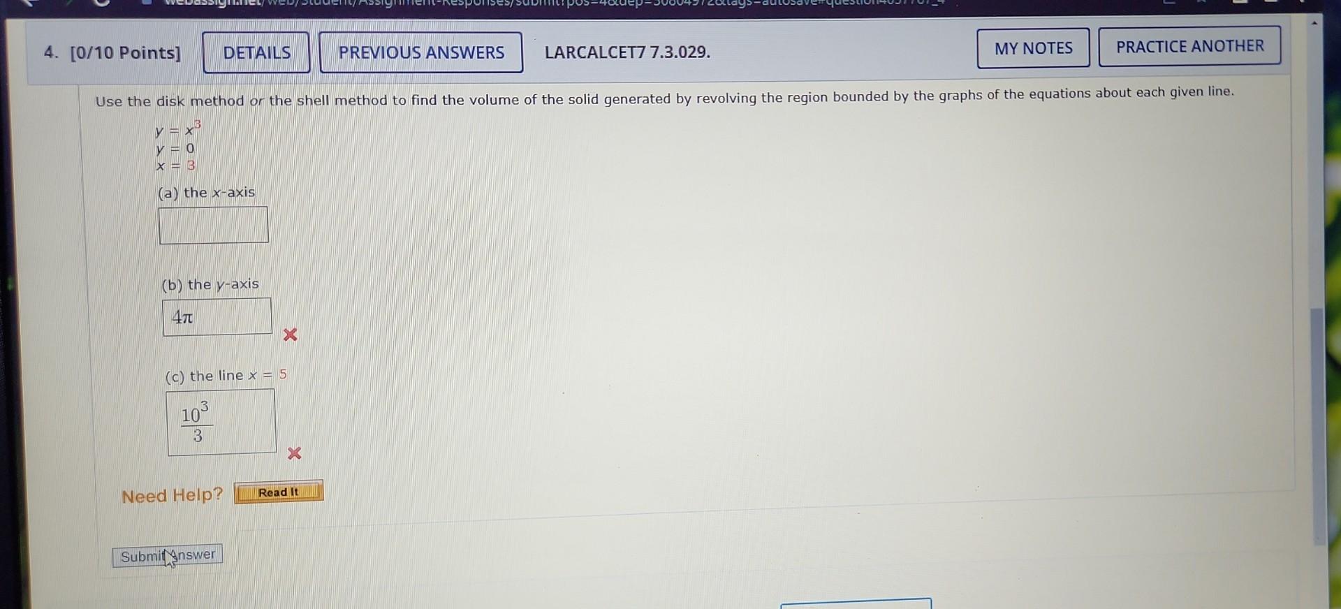 Solved Use the disk method or the shell method to find the | Chegg.com
