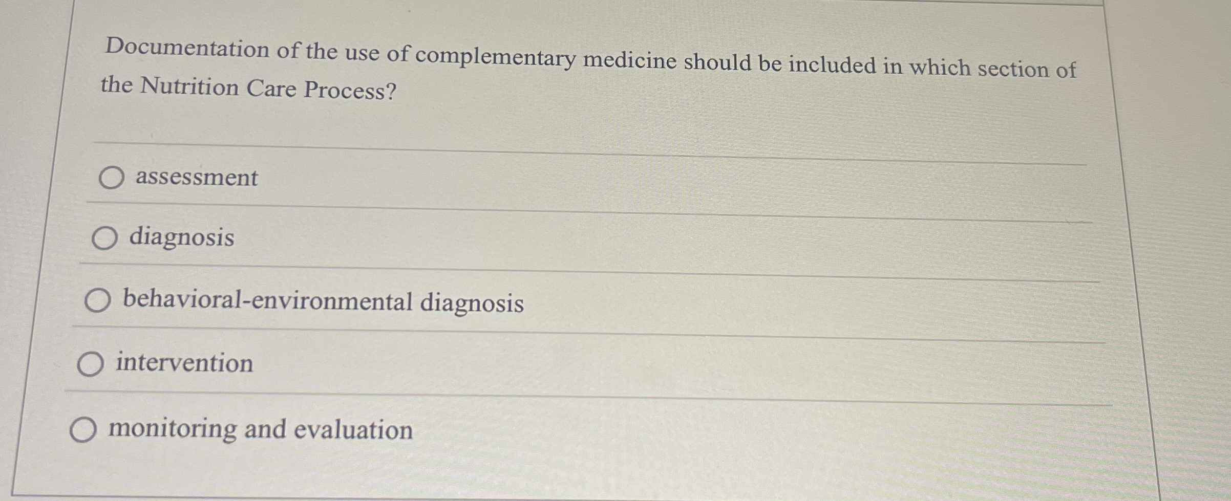 Solved Documentation of the use of complementary medicine