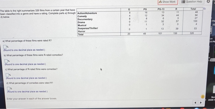 Solved Show Work E Question Help Pg 16 12 The Table To Th Chegg Com