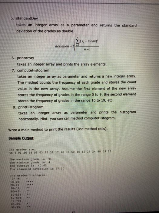 Solved Write a Java application called GradeStatistics, | Chegg.com