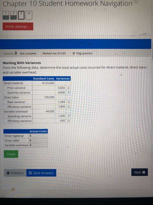 Solved Chapter 10 Student Homework Navigation Finish | Chegg.com