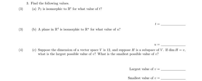 Solved 3 Find The Following Values A P Is Isomorphic Chegg Com