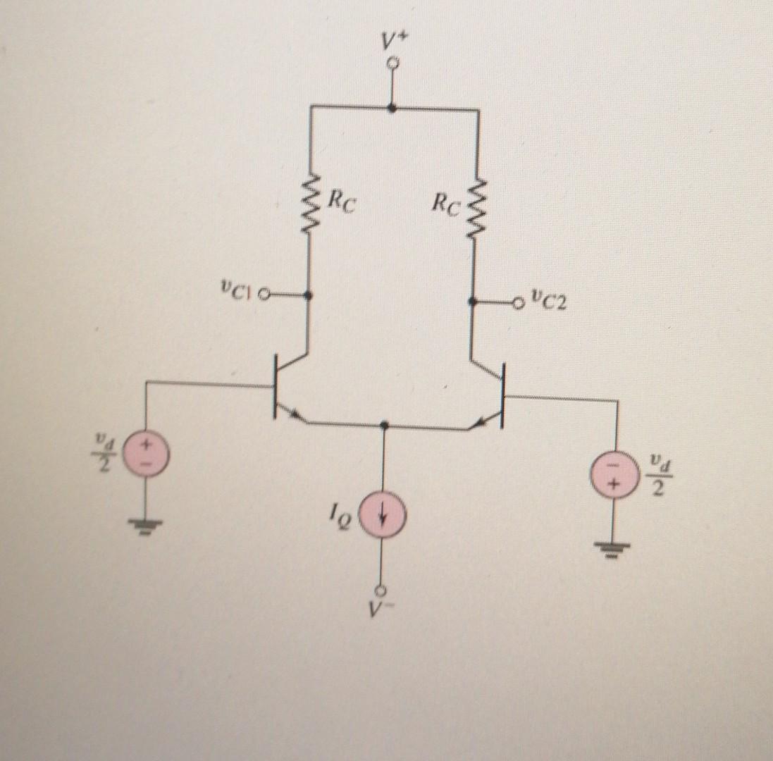 Solved Q (100p): Design a BJT differential amplifier such as | Chegg.com