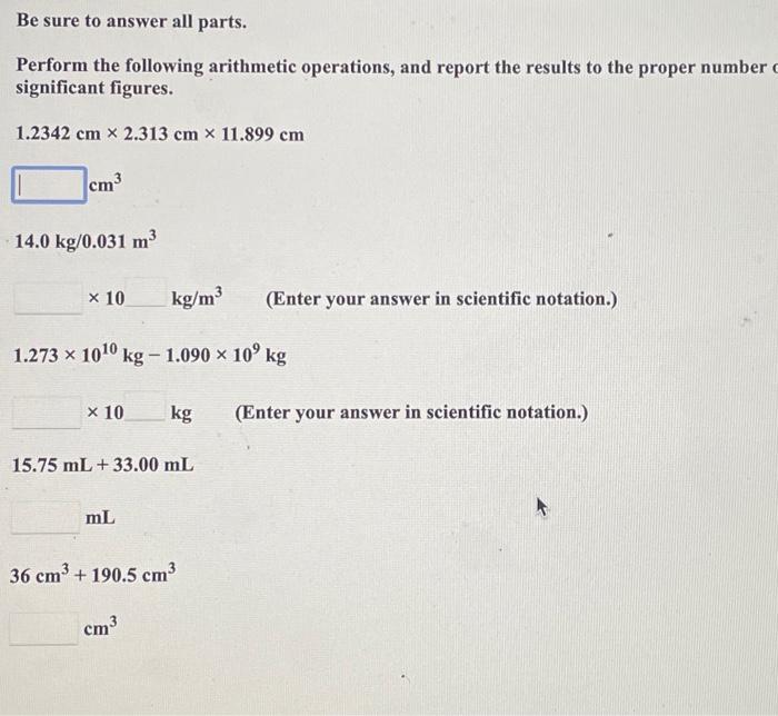 Solved Be sure to answer all parts. Perform the following | Chegg.com