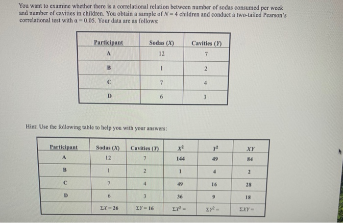 Solved You want to examine whether there is a correlational | Chegg.com