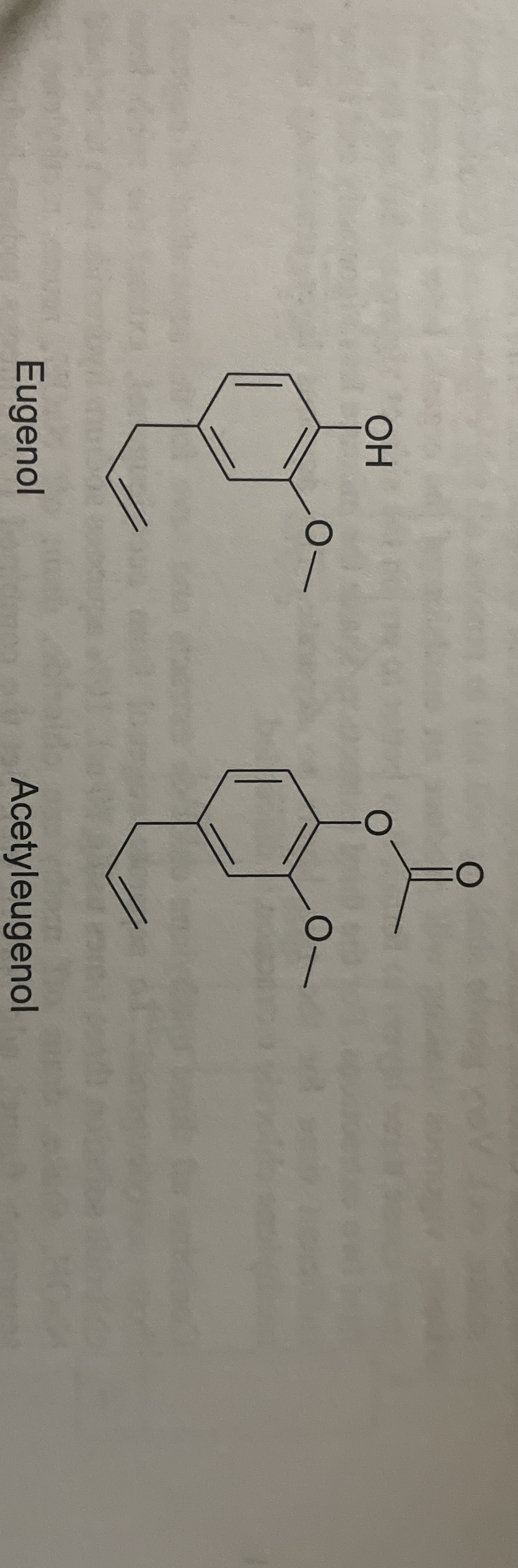 draw the mechanism for EugenolAcetyleugenoL