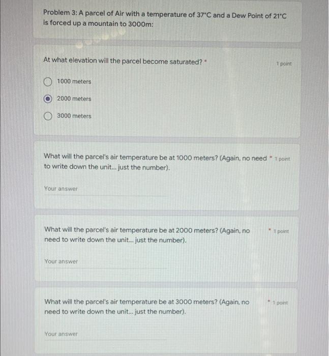 Solved this is a meteorology question. i need all parts of | Chegg.com