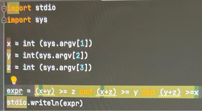 Solved 3 Exercise 3. (Triangle Inequality) Write a program | Chegg.com