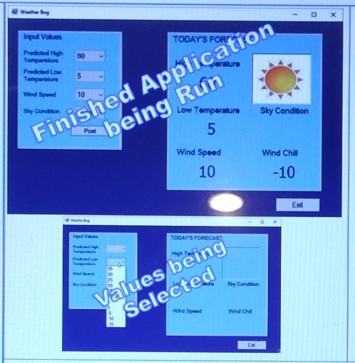 Solved Weather Burg Input Values Predicted