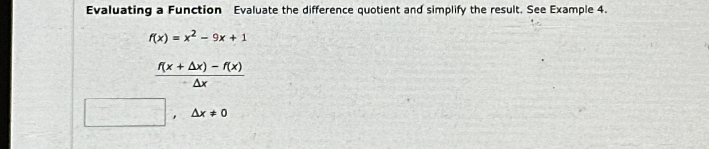 Solved Evaluating a Function Evaluate the difference | Chegg.com