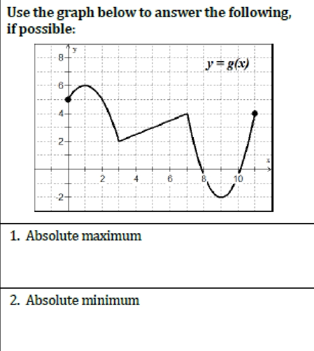 Solved Use the graph below to answer the following, if | Chegg.com